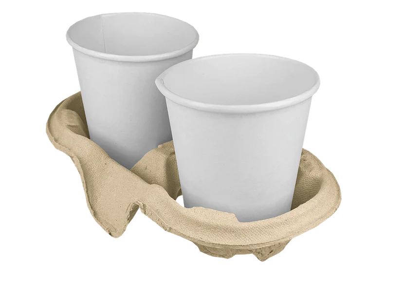 [65907] Tür für 2 Becher aus recyceltem Karton 